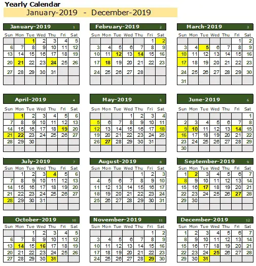 download 100 years excel calendar template exceldatapro
