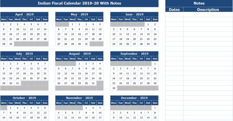 Download Free Fiscal Calendar Templates in Excel