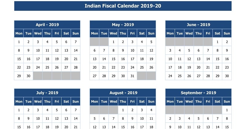 download-indian-fiscal-calendar-2019-20-excel-template-exceldatapro