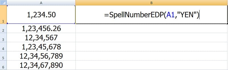 SpellNumber Japanese Yen