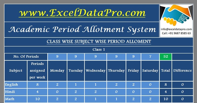 excel templates for teachers