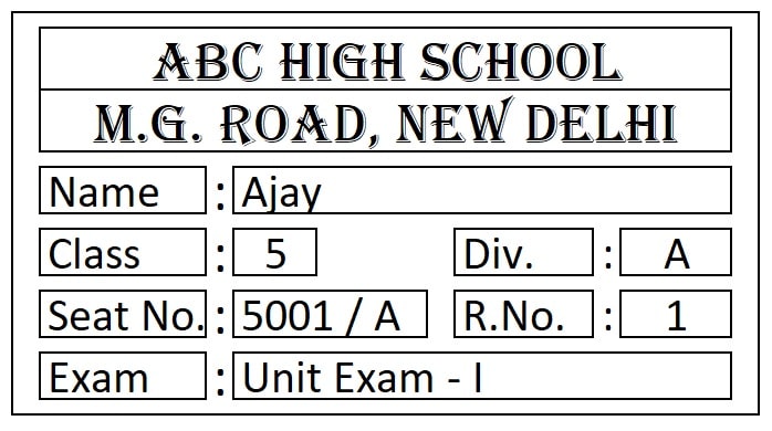 Exam Hall Ticket Generator