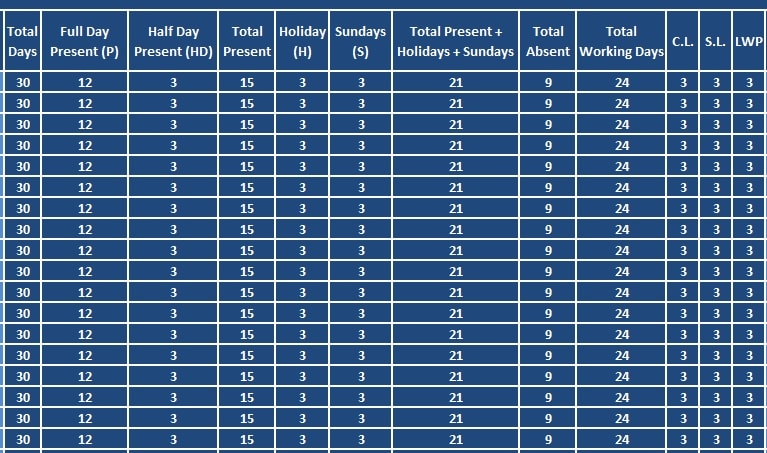 Download Teacher s Attendance Register Excel Template ExcelDataPro