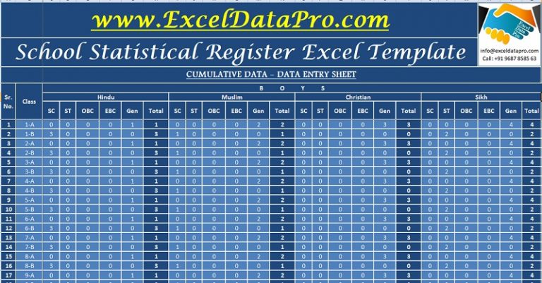 Download Free School Management Templates in Excel