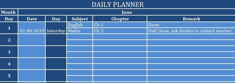 Daily Study Planner