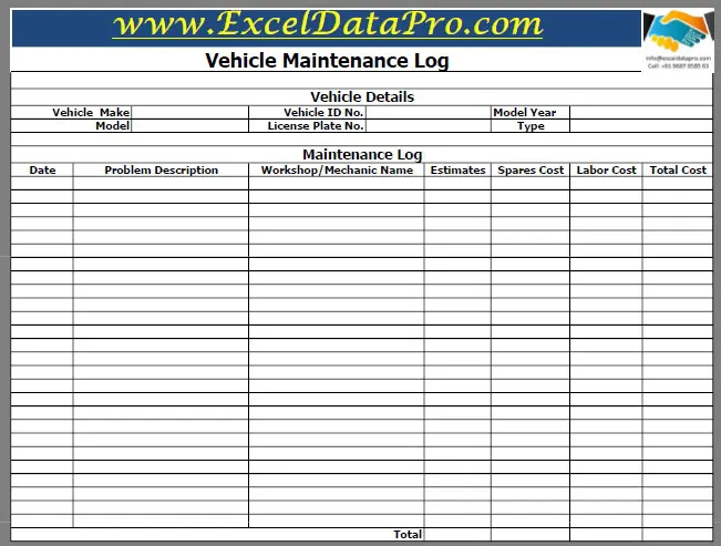 Excel Maintenance Form - Features Maintenance Planning And Scheduling Excel Template Youtube