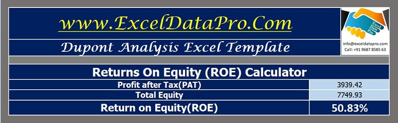 Download ROE Calculator With DuPont Analysis Excel Template - ExcelDataPro