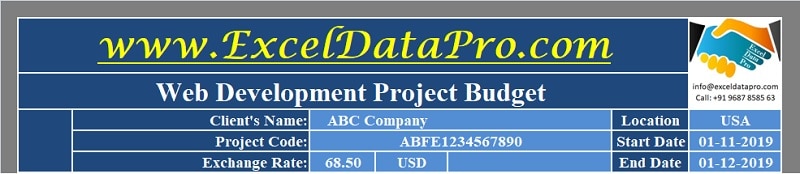 Web Development Project Budget