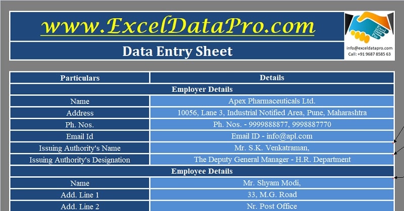 Download Employee Promotion Letter Excel Template