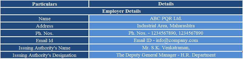 Employee Transfer Letter