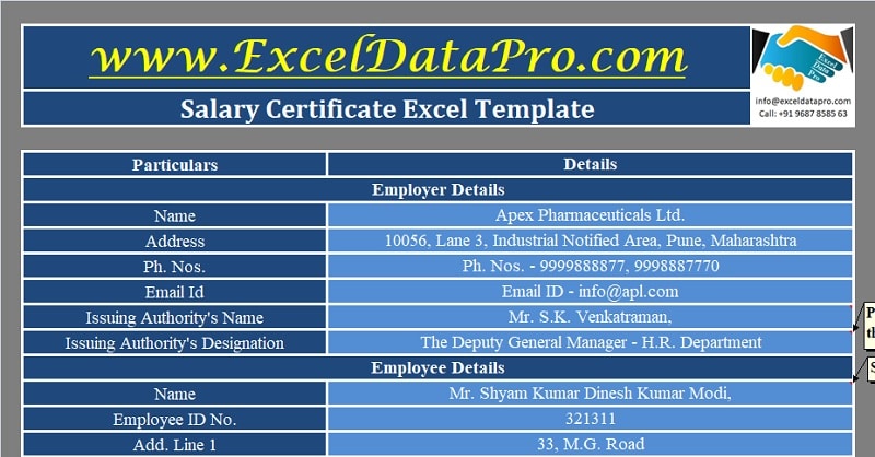 Salary Certificate