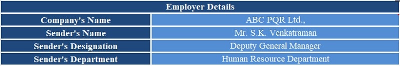 Employment Verification Letter