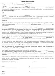 Download Vehicle Sales Agreement Excel Template - ExcelDataPro