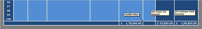 UK VAT Purchase Register