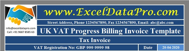 UK VAT Progress Billing Invoice