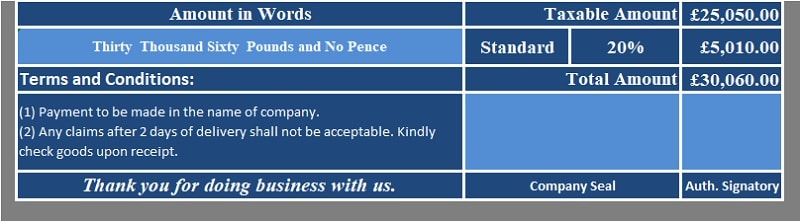 UK VAT Invoice