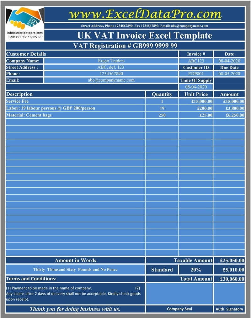 Download UK VAT Invoice Excel Template ExcelDataPro download-uk-vat-invoice-excel-template-exceldatapro